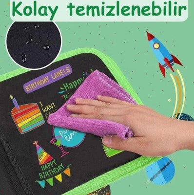 Temizlenebilir Renkli Çizim Defteri