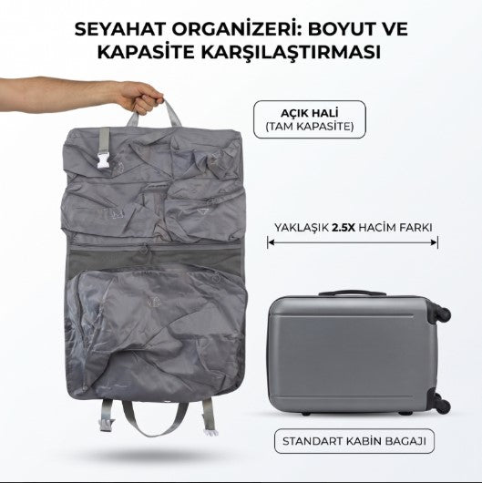 Seyahat Çantası - Yer Küçültücü Organizer - Çok Bölmeli