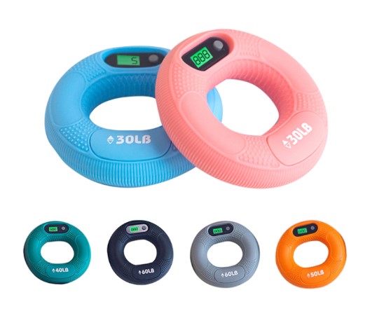 Sayaçlı El Güçlendirme Halkası - Akıllı Egzersiz Aleti - 30 LB