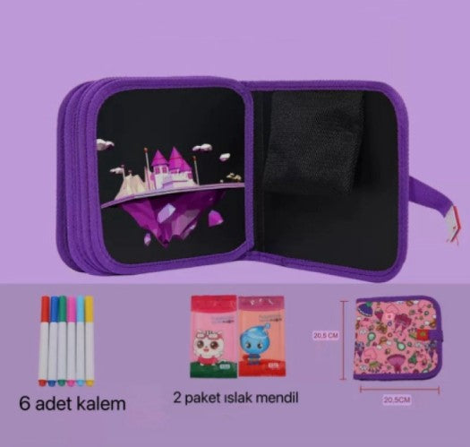 Temizlenebilir Renkli Çizim Defteri
