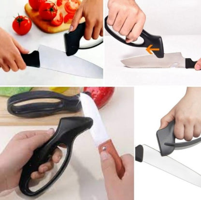 Ergonomik Paslanmaz Çelik Manuel Bıçak Bileme Aleti