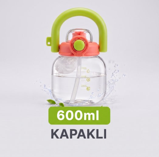 Sporcu Matarası - 600 ml - BPA İçermez - Sızdırmaz Kapaklı