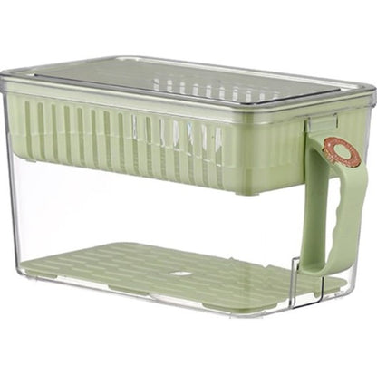 Buzdolabı Saklama Kabı - Süzgeçli Organizer - Vakum Mühürlü Kapak