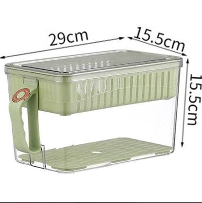 Buzdolabı Saklama Kabı - Süzgeçli Organizer - Vakum Mühürlü Kapak