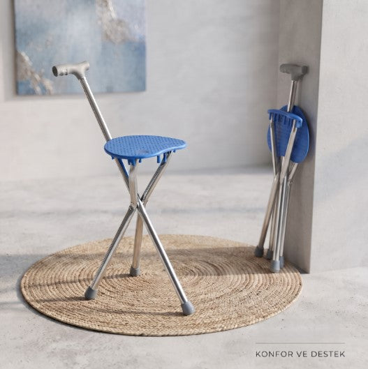 Katlanabilir Baston Sandalye - Oturaklı - 88 cm