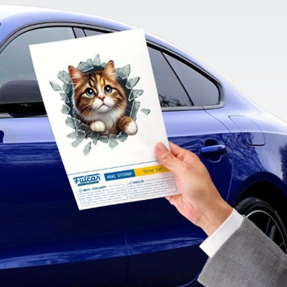 Fulcar Kedi Tasarımlı Araç Stickerı