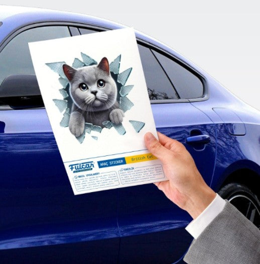 Fulcar Kedi Tasarımlı Araç Stickerı