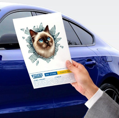 Fulcar Kedi Tasarımlı Araç Stickerı
