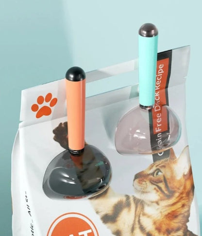 Klipsli Ölçekli Kedi Köpek Mama Küreği