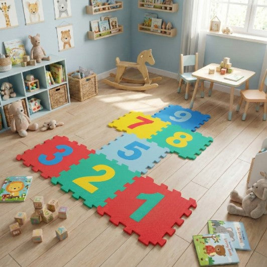 9 Parça Sayılar Puzzle Yer Matı