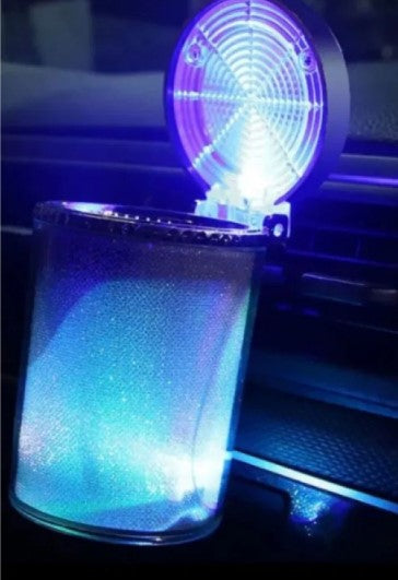 Araç İçi Oto Kokusuz Küllük RGB Işıklı Kapaklı