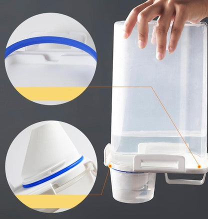 Ölçü Kabı Kapaklı Bakliyat Saklama Kabı - Kulplu Tasarım - 1800 ml